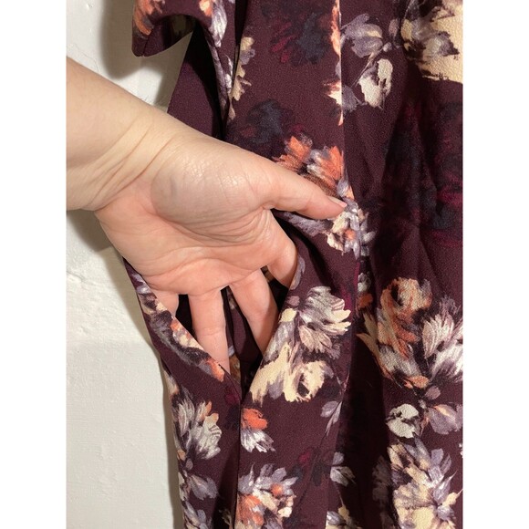 Land's End Red Floral Sheath Dress with Pockets Short Sleeve Women's 18W - Picture 12 of 14